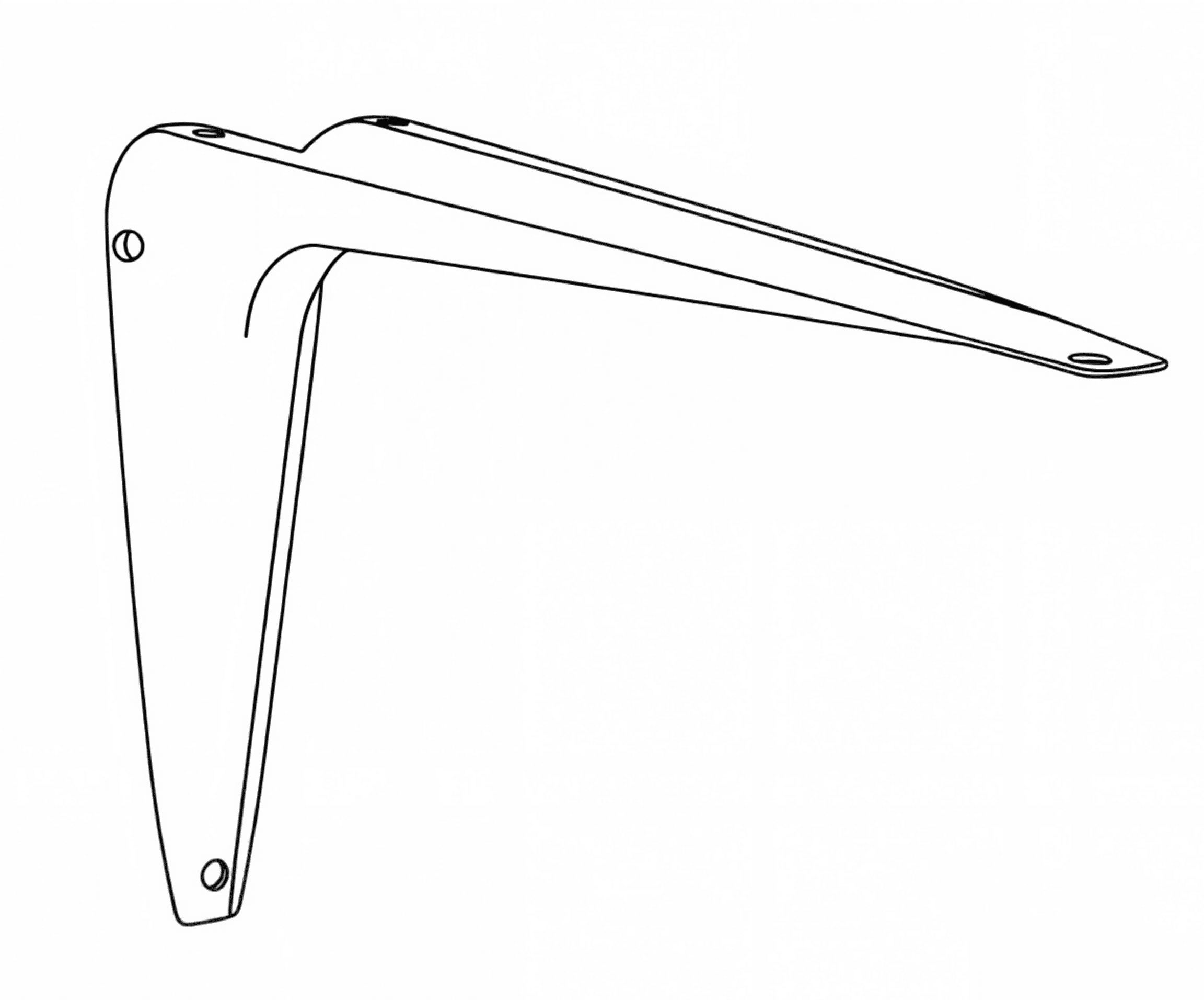 6x8 White Shelf Bracket with Durable Support for Home Shelving