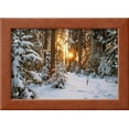 thumbnail image 2 of Beautiful Winter Landscape with Sunset in the Forest, Scenic Framed Art Print Wall Art by yanikap Sold by Art.Com, 2 of 6