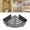 thumbnail image 4 of Estantes De Pared Triangulares, Almacenamiento De Estantes De Pared De Aluminio De Espacio Gris Montado En La Pared Para Baño, 4 of 7