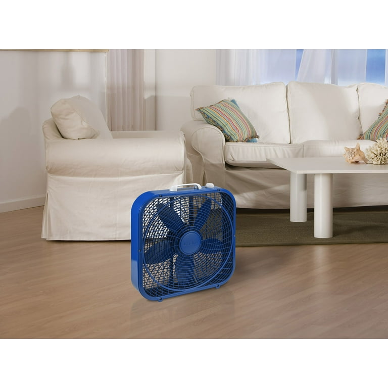 Lasko Cool Colors 20 3-Speed Box Fan, Model B20308, Blue - Walmart.com