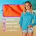 thumbnail image 7 of INGEAR Girls Long Sleeve Rash Guard Swim Shirt, UPF 50+ Turquoise, L, 7 of 7