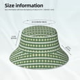 thumbnail image 6 of Bingfone Light Green Squares Bucket Hat for Men Women,Packable Reversible Printed Sun Hats,Fisherman Outdoor Travel Hiking Beach Caps, 6 of 9