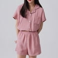 thumbnail image 2 of Women Pajama Sets Summer Pajamas for Women Set Men's And Women's Short Sleeve Pajama Set Lightweight Summer Sleepwear, 2 of 6