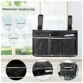 thumbnail image 2 of Bolsa lateral para silla de ruedas perfecl Organizadores de almacenamiento Oxford resistente Negro, 2 of 8