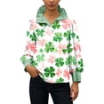 thumbnail image 2 of TaTaai Ladies St Patricks Holiday Shirt Long Sleeve Button Down Collar Striped Color Block Print Casual Blouse Loose Fit Gift, 2 of 6