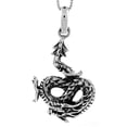 thumbnail image 1 of Sterling Silver Chinese Dragon Pendant Handmade, 1 1/2 inch long, 1 of 1