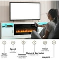 thumbnail image 5 of Waleaf Fireplace tv Stand with 36 inch Fireplace Up to 80" TVs,LED Light Entertainment Center and Storage, 5 of 8