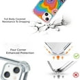 thumbnail image 3 of Hippie Rainbow Case Compatible with iPhone 14 Plus,Unique Art Design TPU Bumper Cover Case, 3 of 6