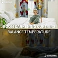 thumbnail image 3 of Fsddascl Gnomes Blackout Curtains for Bedroom/Living Room, Thermal Insulated Kitchen Curtains, White Yellow Daisy Floral Country Garden Floral Grommet Darkening Window Treatment Drapes 52"x84"x2, 3 of 6