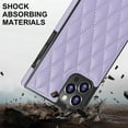 thumbnail image 4 of Dteck Case for Apple iPhone 11 Pro Max 6.5-inch,Luxury Leather Hybrid Rubber Shockproof Case Crossbody Back Cover with Shoulder Chain Strap (about 1m),Purple, 4 of 9