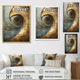 thumbnail image 4 of Designart "Timeless Turn In Gold And Black III" Abstract Spirals Floater Framed Wall Art Living Room, 4 of 5