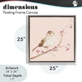 thumbnail image 3 of Sweet Brown Bird Perched Gray Framed Floater Canvas Wall Art, design by Lisa Wehmeyer, 3 of 10