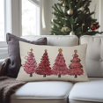 thumbnail image 4 of Christmas Throw Pillow Cover 12x20 Inch Pink Christmas Tree Decorations Outdoor Winter Holiday Xmas Decorative Lumbar Throw Pillow Case for Home Sofa Couch Living Room Bedroom Decor, 4 of 6