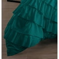 thumbnail image 4 of D.N.G. BEDDINGS 100% Egyptian Cotton 3 Piece Circle Ruffle Comforter Set with 1 Freebie Ruffle Pillow | 550 GSM Filled Microfiber - Full/Queen Size, Teal Color - 800 Thread Count, 4 of 5
