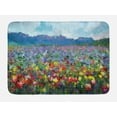 thumbnail image 1 of Art Bath Mat, Rural Landscape with Bunch of Tulip Flower Spring Meadow Refreshing Botany Blurry Image, Non-Slip Plush Mat Bathroom Kitchen Laundry Room Decor, 29.5 X 17.5 Inches, Multicolor, Ambesonne, 1 of 2
