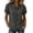 Gray, variant on Women Drawstring Short Puff Sleeve Silk Satin Tops Plain V Neck Casual Ruched Blouse Trendy Travel Dressy Tunic Summer Outfits