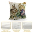 thumbnail image 4 of Flax Throw Pillow Cover Watercolor Easter Pattern Rabbit and Chick Holiday Bunny Bird  Pillowcase Home Decor Square Cotton Linen Pillow Case Cushion Cover, 4 of 5