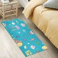 thumbnail image 6 of Ocean Fish Jellyfish Seashell Luxury Kitchen Rug Non Slip Bathroom Plush Mat Shaggy Bedroom Carpet 39"x20", 6 of 6
