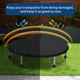 thumbnail image 3 of Housse de Trampoline Mini Imperméable Protection Entraînement Physique Housses Rondes pour Trampoline Intérieur Extérieur Jardin Rebondisseur 102x11cm, 1 x Housse de Trampoline Mini, Noir, 3 of 6