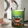 thumbnail image 5 of Zufioo Tree Frog Print Round Dirty Clothes Basket, Waterproof Standing Dirty Clothes Bag, Suitable for Home, Bathroom, Car Trunk-Small, 5 of 6