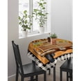 thumbnail image 3 of Fall ThanksgivingPumpkins Square/Round Tablecloths 52x52,Buffalo Black Plaid Truck Squirrel Table Cloth Table Cover Indoor/Outdoor Tabletop Decor for Wedding Holiday Party Dinner Baby Shower, 3 of 7