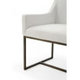 thumbnail image 6 of Pemberly Row 18.8" Modern Fabric Dining Chair in Off White/Antique Brass, 6 of 8