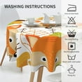 thumbnail image 4 of Fox Tablecloth Round Table Cloths 60 Inch Wrinkle Resistant Picnic Table Covers Washable Polyester for Holiday Kitchen Party Picnic -Mushroom, 4 of 6
