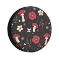 thumbnail image 1 of Fotbe Fly Agaric and Flowers Funda de Llanta de Repuesto con Estampado, Engrosada, Ajuste Universal para Jeep, Remolque, RV, SUV, Camión-14 inch, 1 of 6