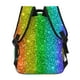 thumbnail image 4 of Disketp Glitter Rainbow Mochila Estampada para Hombre y Mujer – Mochila Ligera Clásica con Múltiples Bolsillos para Universidad, Trabajo y Viajes-One Size, 4 of 5