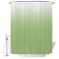thumbnail image 2 of Ombre Green White Waterproof Fabric Shower Curtain, Colorful Painting Waterproof Fabric Shower Curtain for Bathroom Curtains Bathtubs Hotel Washable Shower Curtains with 12 Hooks Standard 66x72, 2 of 8