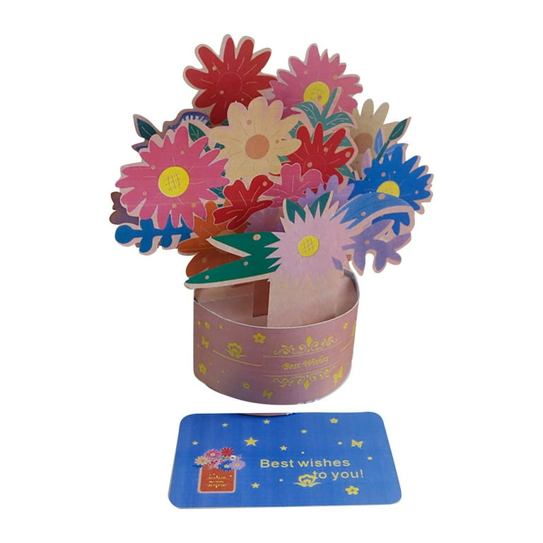 WQQZJJ Home Decor Clearance 3D Stereo Mother's Day Greeting Card Blessing Greeting  Card Paper Carved Flowers Festival Gift Large Bouquet Greeting Card  Ornament On Deals 