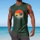 thumbnail image 2 of Hombres Casual Moda Impresión Suéter Cuello Redondo Deportes Tanque sin Mangas para Al Aire Libre Casual Diario, 2 of 5