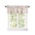 thumbnail image 2 of Kitchen Cafe Valance Curtain for Small Windows,Autumn Watercolor White Pumpkin Rod Pocket Valances Fall Maple Leaves on Burlap Cotton Window Treatment Panel for Living Room/Bedroom/Bathroom,60x18in, 2 of 9