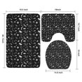 thumbnail image 3 of Black Gothic Skull Spider Pattern Bathroom Rugs Sets 3 Piece,Toilet Cover Set,Absorbent Non Slip Bathroom Mats Sets with U-Shaped Contour Rug Toilet Rug Set, 3 of 5