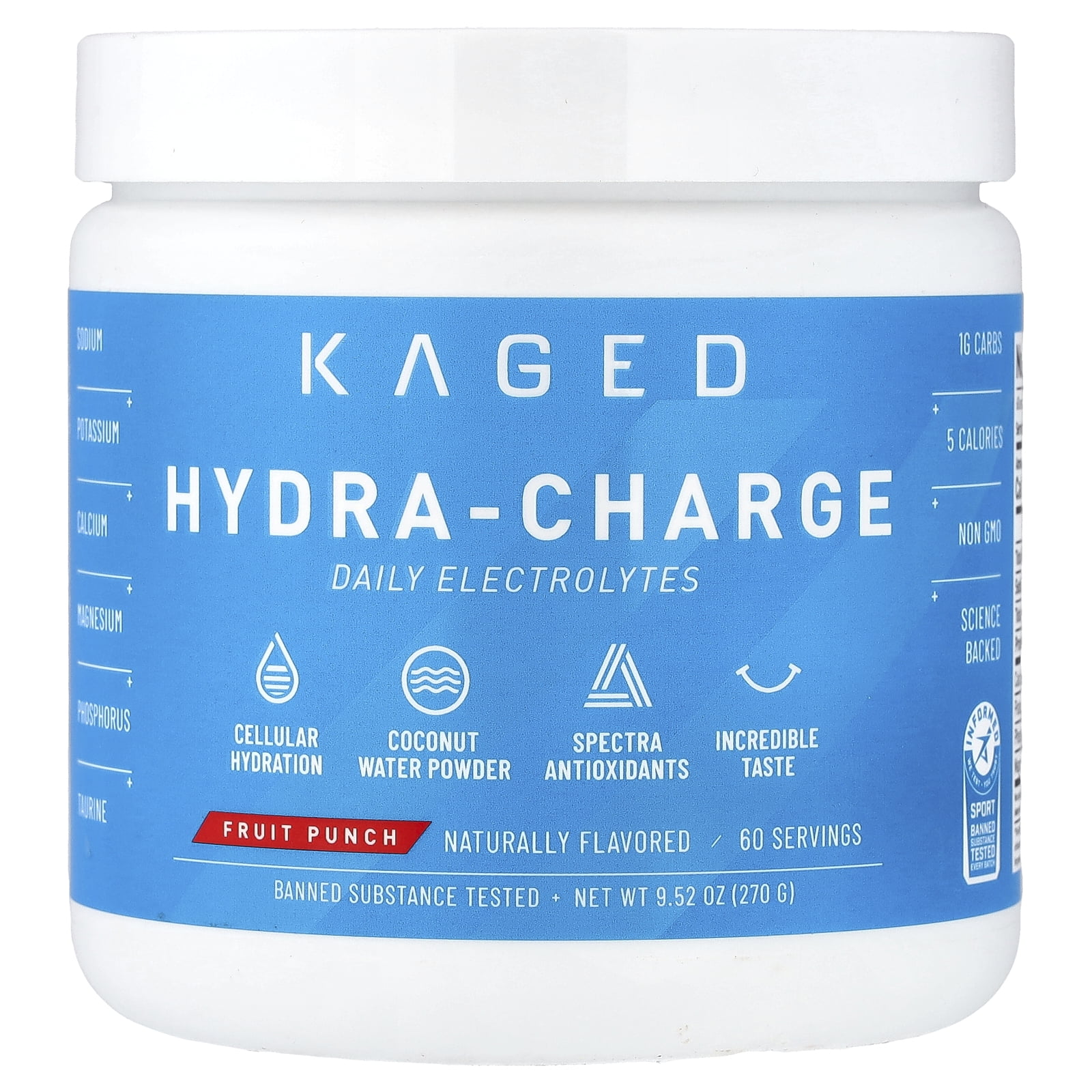 Kaged Hydration, Fruit Punch, 9.95 oz (282 g)