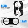 thumbnail image 3 of SPEEDWOW 12AN Hose Separator Clamp - Fuel line Mounting Clamps, Aluminum Hose Fitting Adapter, Great for 3/4 Fuel Line Hose, Brake Line, Oil Hose, Water Pipe and Gas Line，4Pcs/Pack Black, 3 of 6