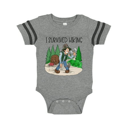 

Inktastic I Survived Hiking Gift Baby Boy or Baby Girl Bodysuit