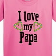 thumbnail image 4 of Inktastic I Love My Papa Hearts Youth T-Shirt, 4 of 5