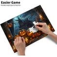 thumbnail image 3 of 300 Piece Puzzles for Adults Halloween Nightmare Pumpkin Castle Formation Wooden Fun Puzzle Challenge for Adults and Families 14.9'' x 10.2'', 3 of 10