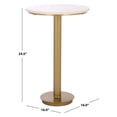 thumbnail image 3 of Safavieh Couture Branxton Industrial Metal and Marble Round End Table, Brass/White, 3 of 8