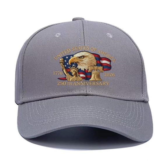 USA 250th Anniversary Hat Patriotic Baseball Cap Eagle Flag Bell Statue of Liberty Printed Tribute Baseball Hats Women Men'S Sun Cap
