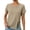 Beige, variant on Women Crew Neck Short Sleeve T Shirts Casual Side Split Tees Soft Loose Fit Irregular Hem Basic Summer Tops White L