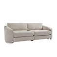 thumbnail image 4 of DeeHome U_Style Stylish Sofa with Semilunar Arm, Rivet Detailing, and Solid Frame for Living Room, 4 of 9