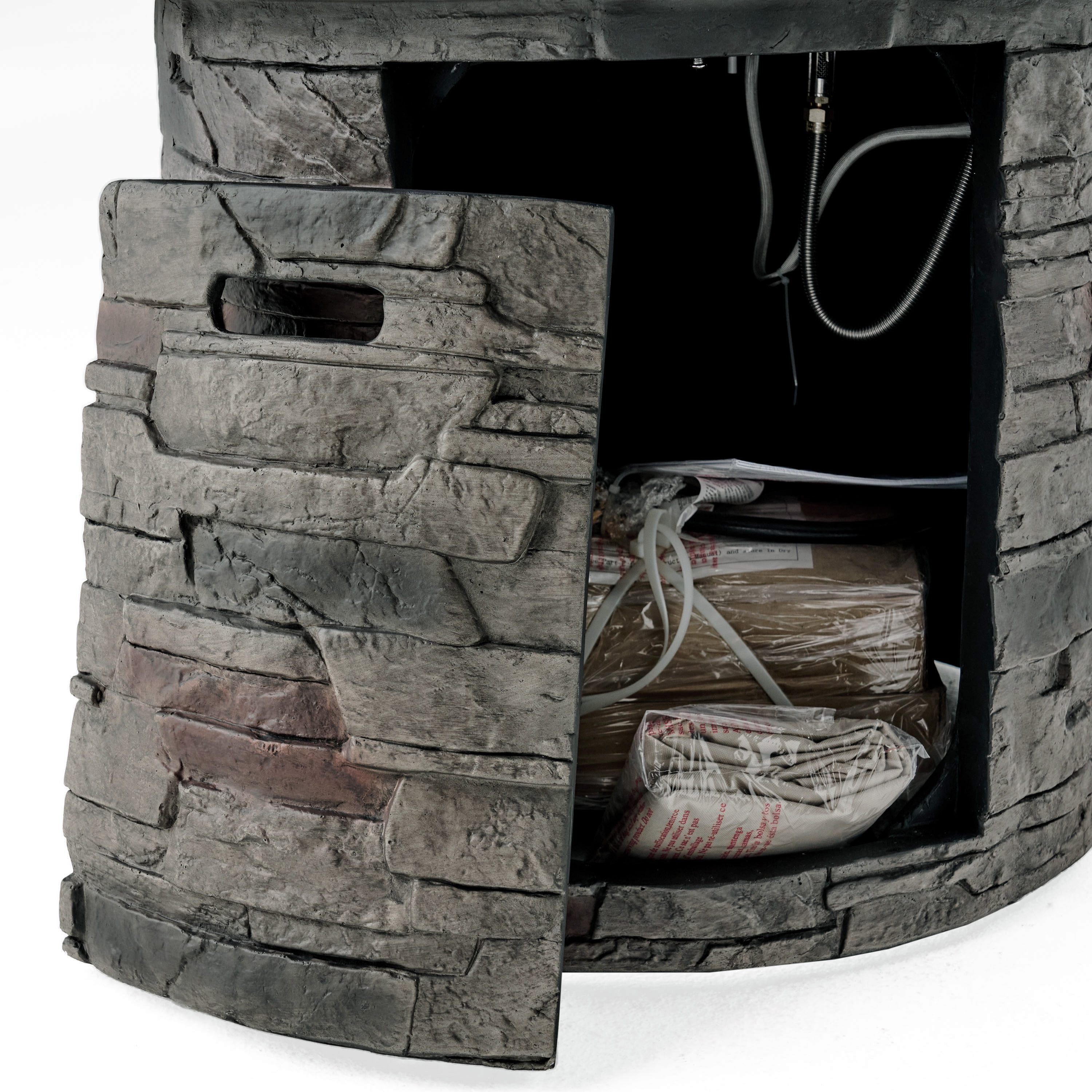 Blomgren 32" Stone Circular MGO Fire Pit With Grey Top - 40,000 BTU