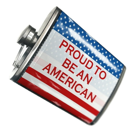 

NEONBLOND Flask Proud to be an American Fourth of July Flag
