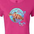 thumbnail image 4 of Inktastic Pompano Beach, Florida Swimming Sea Turtle with Bubbles Women's T-Shirt, 4 of 5