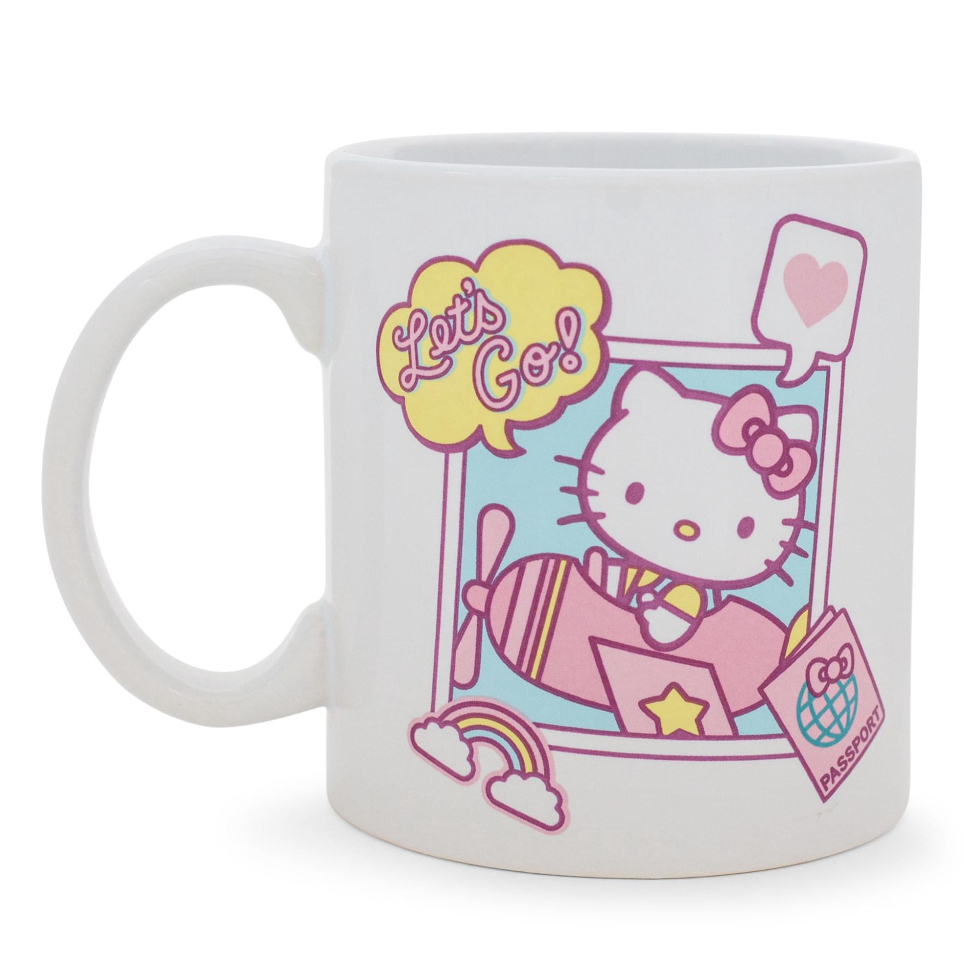 Sanrio Hello Kitty "Let's Go" Travel Destination Ceramic Mug | Holds 20 Ounces