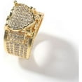 thumbnail image 2 of 14K Gold Heart-Shaped Commitment Ring for Men, Luxurious Pave Halo Moissanite Design,Dainty Gift for Him, 2 of 6