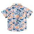 thumbnail image 2 of Alvivi Baby Boys Hawaiian Shirts Tops Toddler Summer Holiday Tropical Short Sleeve Button T-shirt Light Blue 6-7, 2 of 7