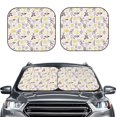 thumbnail image 2 of Yiaed Lavender Flowers Print Car Front Windshield Sun Shade,Foldable Anti-UV Car Sunshade for Front Window for Most Vehicles-Medium, 2 of 5